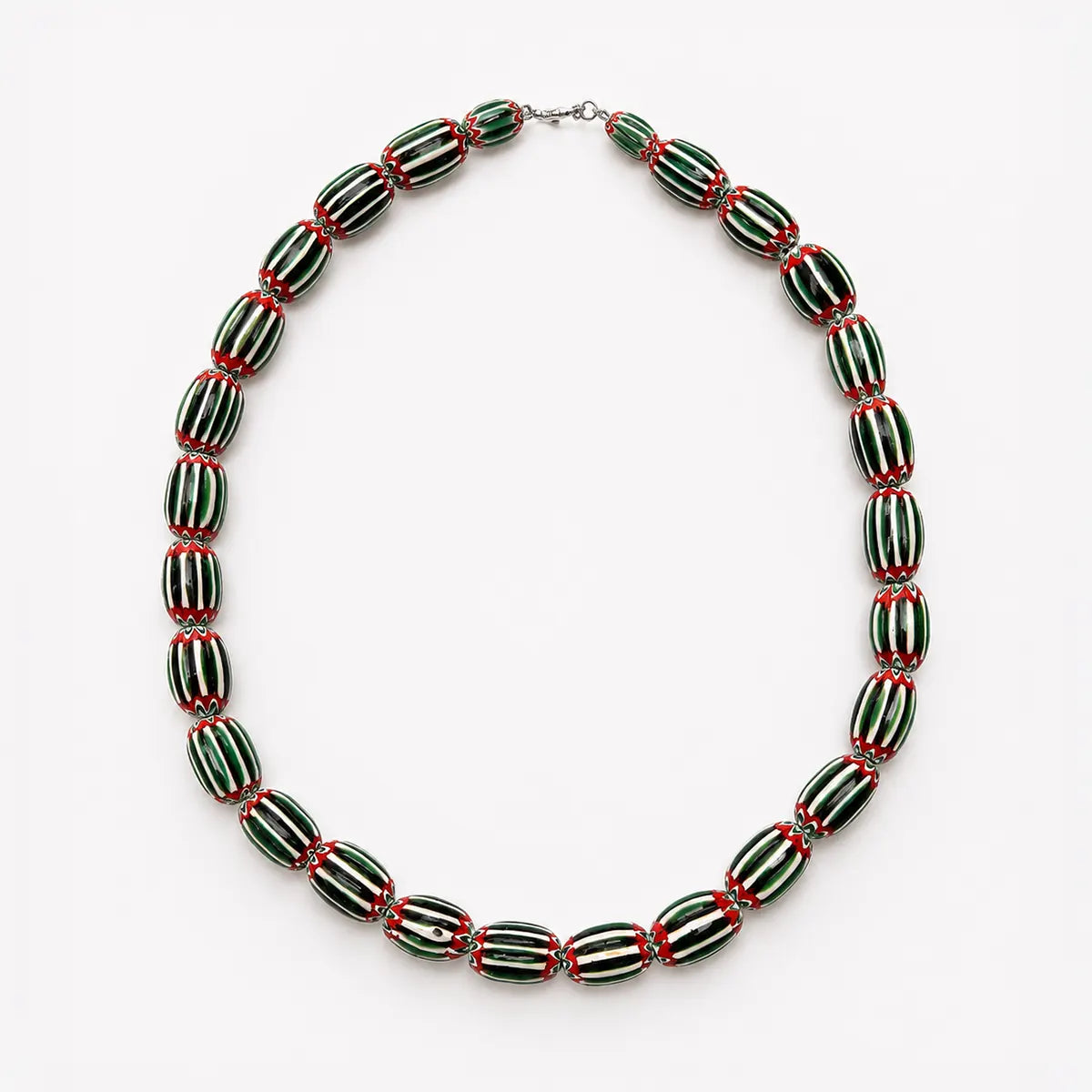 Aya Telephone Wire Necklace - Red and Black