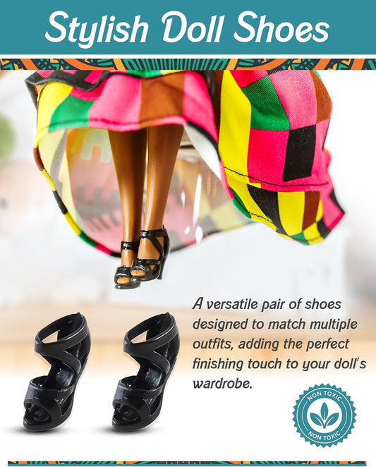 Maribel Baby Doll Outfit on Beautiful Black Doll – Embracing Diversity Through Fashion Play