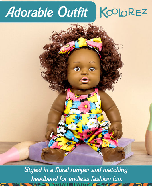 Black Baby Doll with Feeding Bottle – Encouraging Inclusive Play and Responsibility