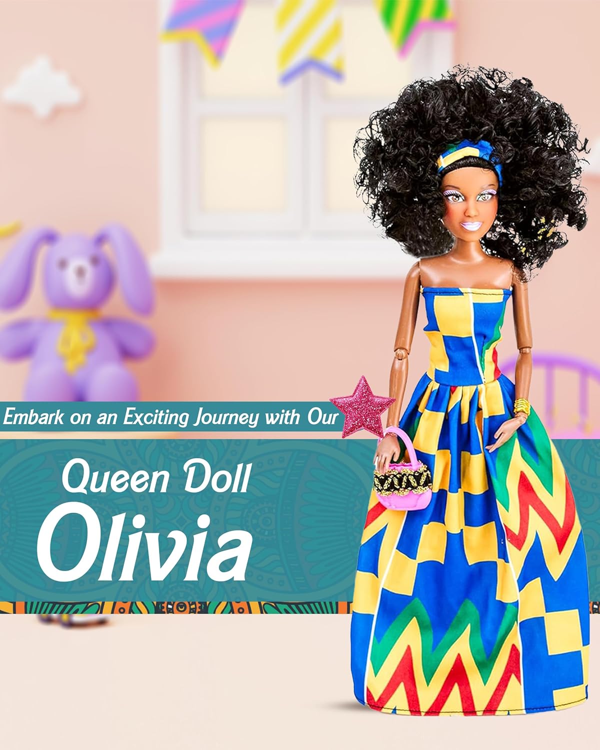 Close-up of Olivia's Beautiful Black Afro Hair Texture and Facial Details
