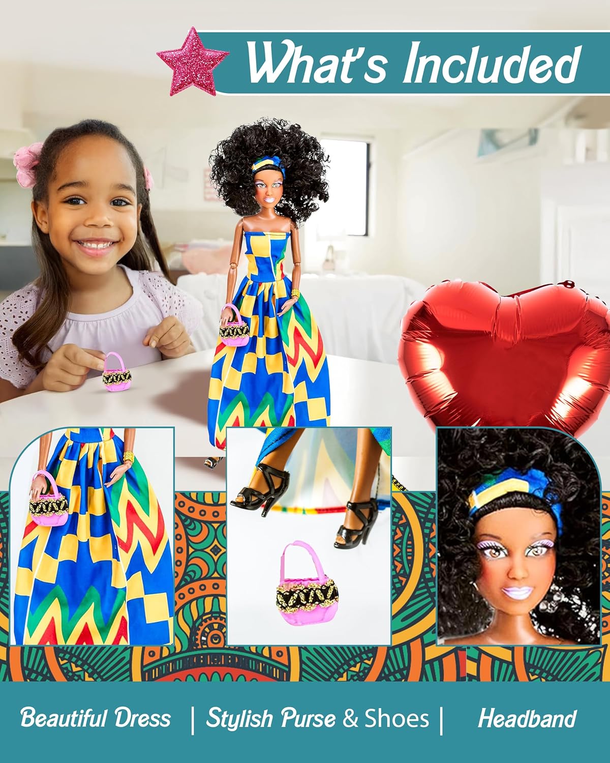 Olivia Black Doll Packaging - Ideal Gift for Girls Celebrating Diversity
