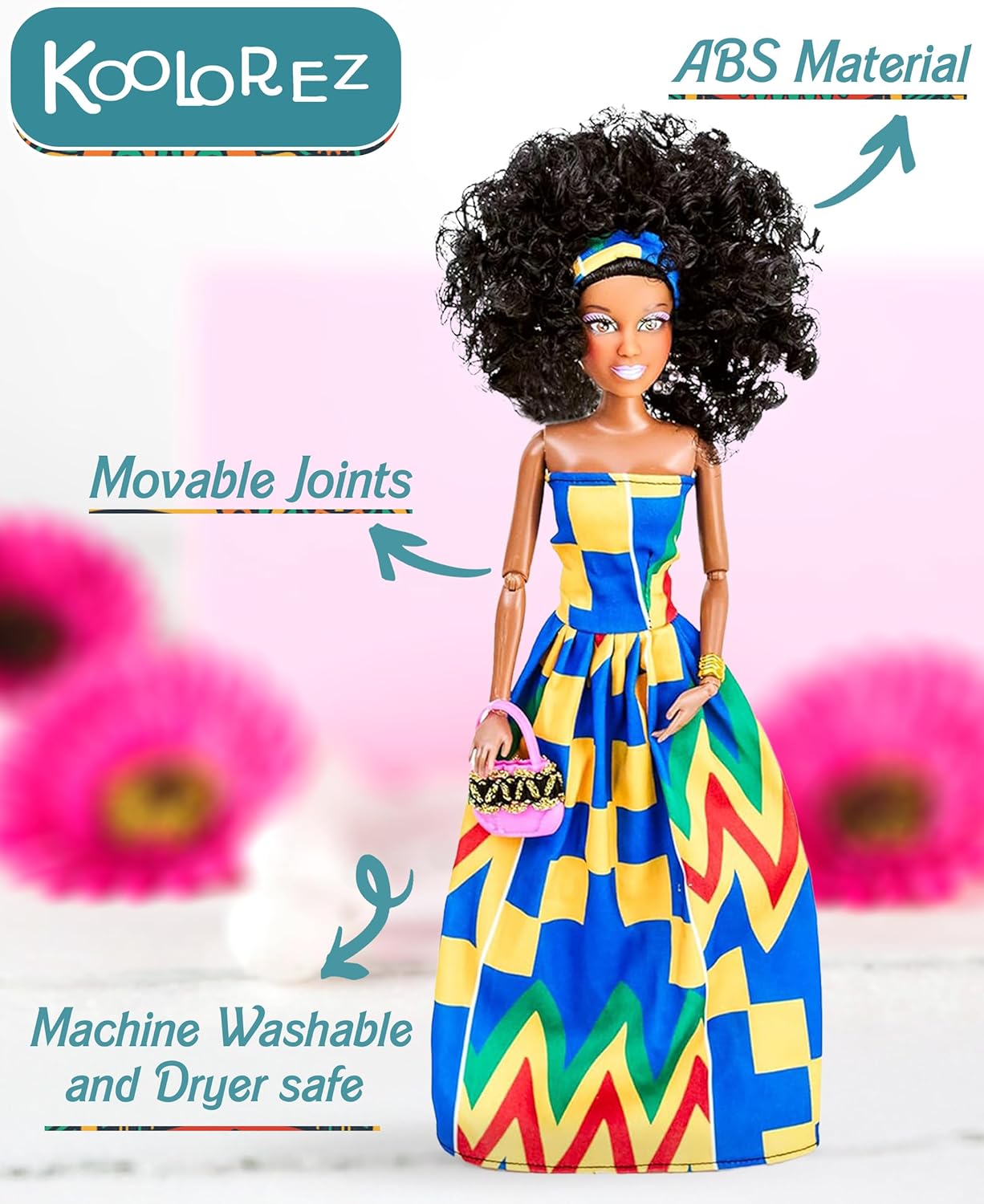 Olivia Black Doll with Fully Movable Joints for Dynamic Play