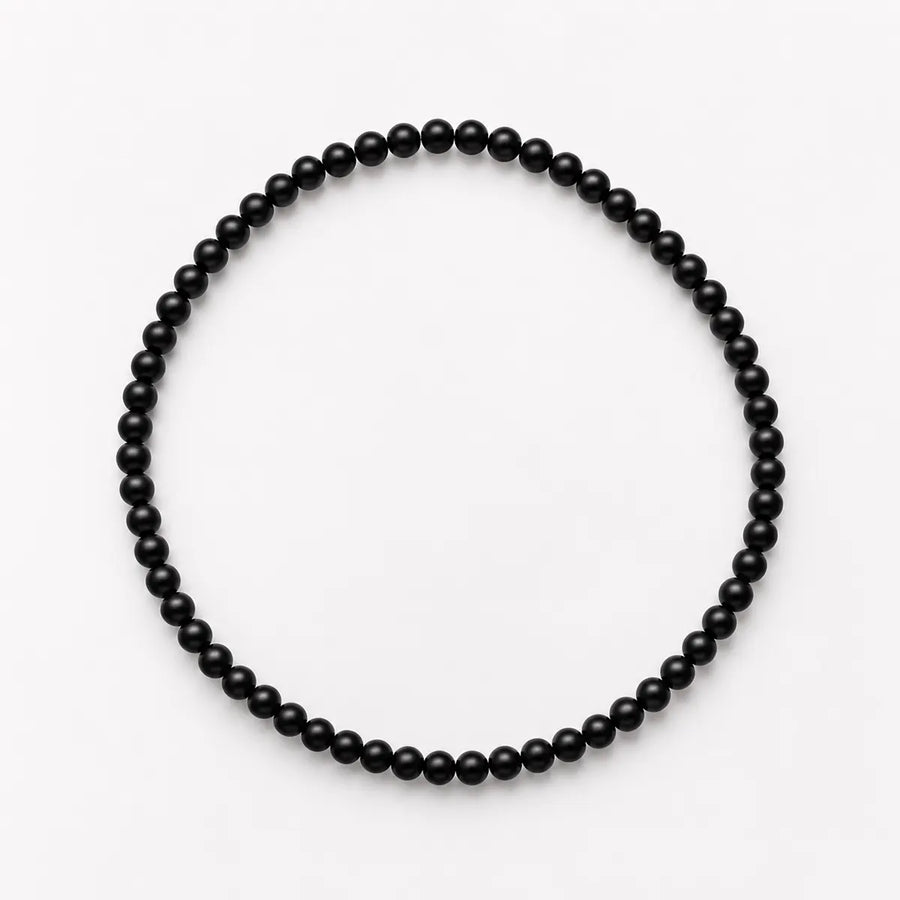 Aya Matte Black Onyx Necklace